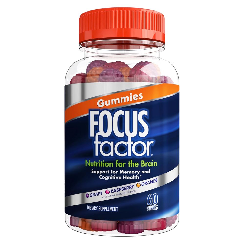 Focus Factor Nutrition for the Brian, Nootropic Gummies, Memory Supplement for Brain - 60 Count