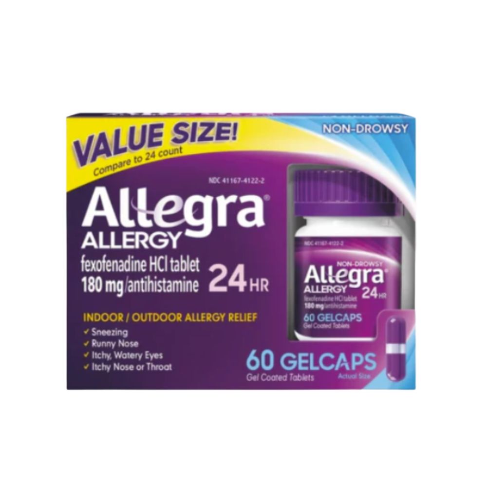 Allegra 24Hr Allergy Relief 60 Gelcaps