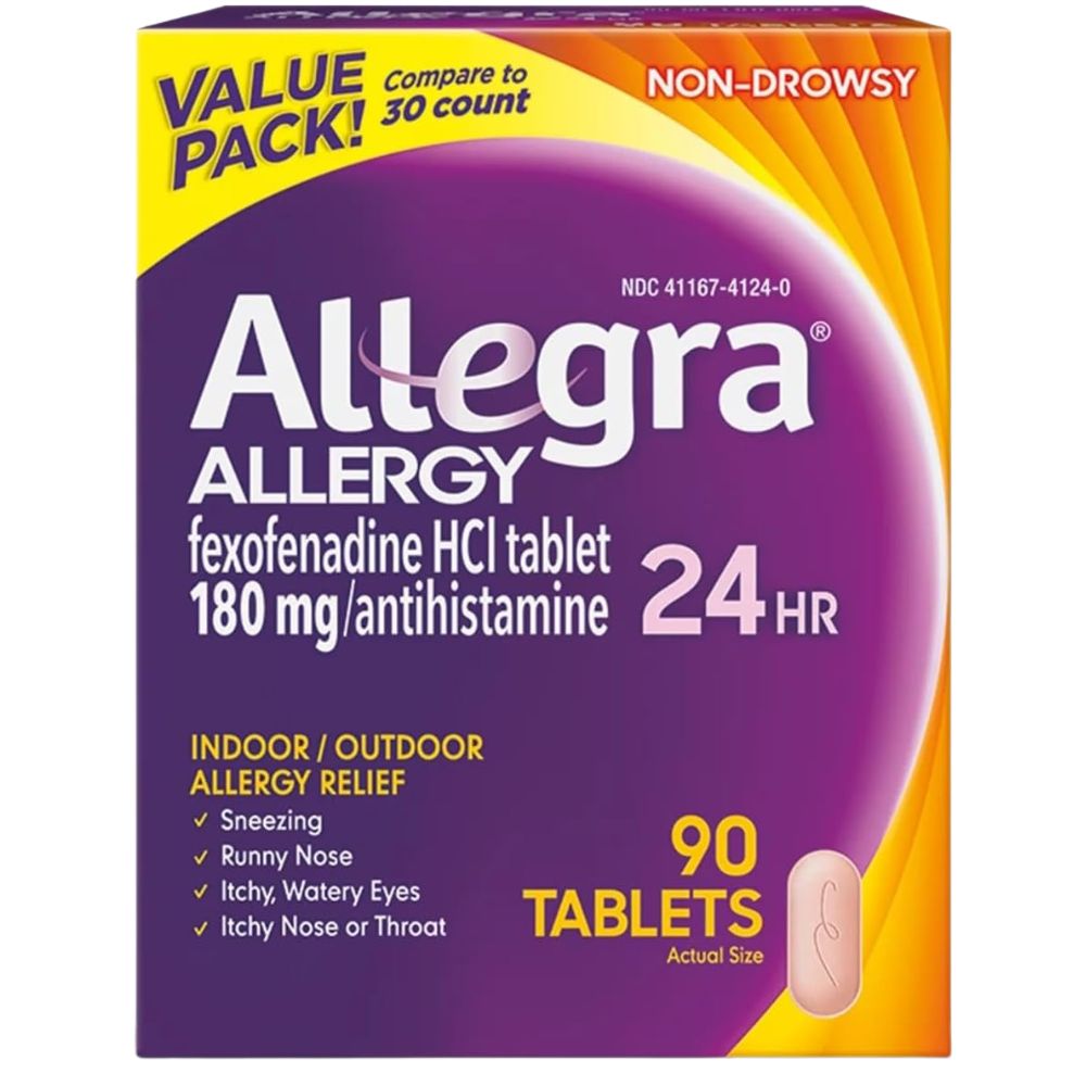 Allegra 24 Hr Allergy Relief - 90 Tablets