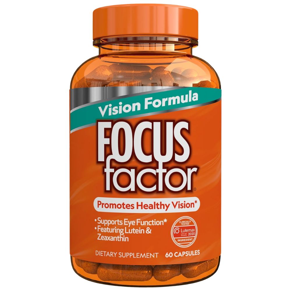 Focus Factor Vision Formula 60Ct - Eye Vitamins with Vitamin C, Vitamin E - Lutein and Zeaxanthin Supplement for Eye Health Support