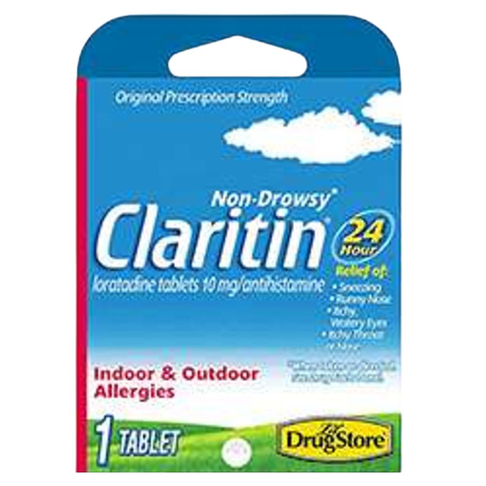 Claritin 24 hr Non-Drowsy Allergy Relief, 1 tablet, Perfect for on the go, CASE OF 6