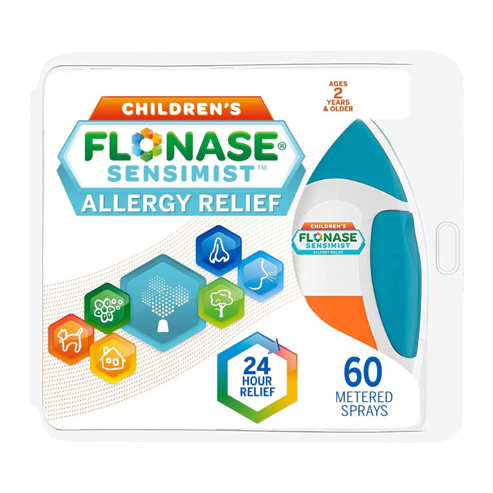 Flonase Children's Sensimist 24hr Allergy Relief Nasal Spray, Gentle Mist, Scent-Free, 60 sprays