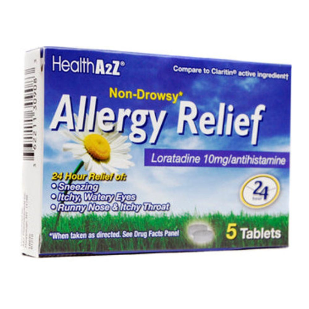 HealthA2Z Allergy Relief Tablets, Compare to Claritin, 5 count