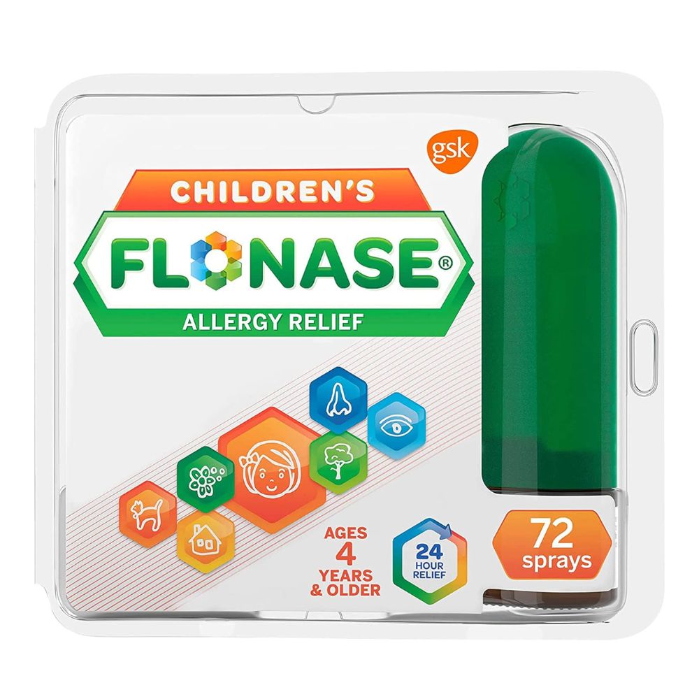 Flonase Children's 24 Hour Non-Drowsy Decongestant Allergy Relief Nasal Spray, 72 Sprays